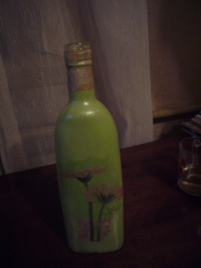 glass bottle decoupage how to 